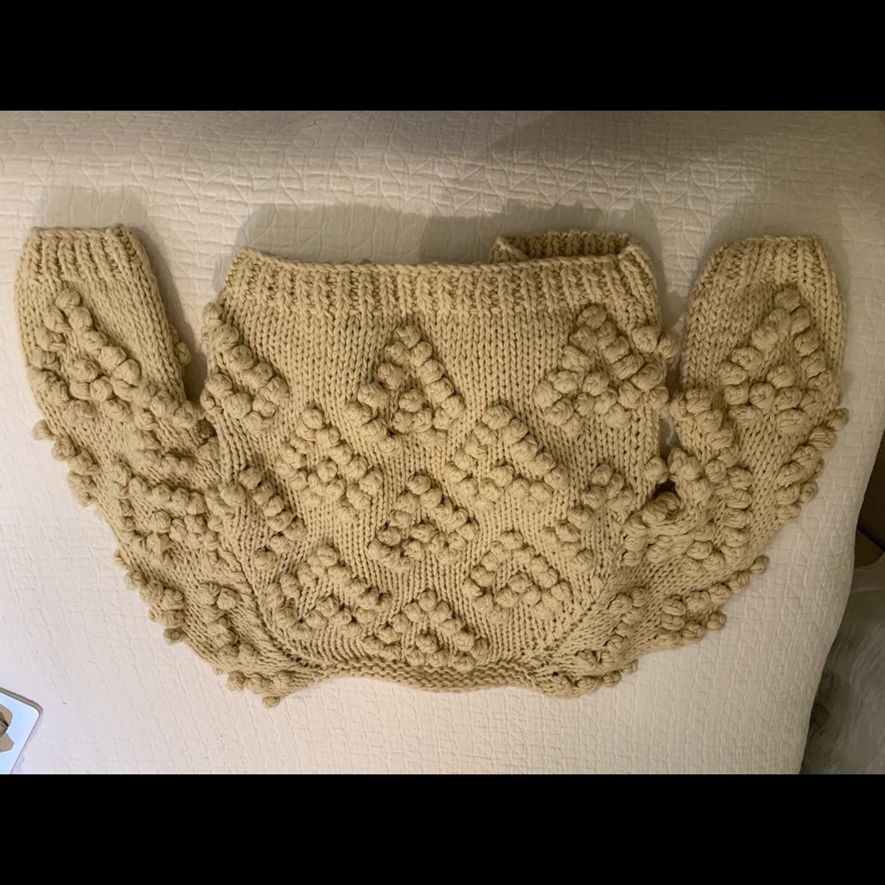 Nwot Knit Your Love Cardigan - Ivory Small View 5